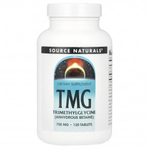 Source Naturals, TMG, 750 мг, 120 таблеток - описание | фото