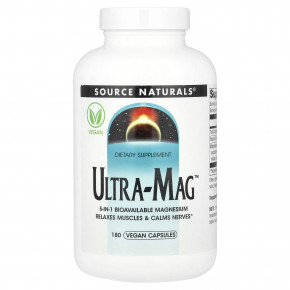 Source Naturals, Ultra-Mag ™, 180 веганских капсул - описание