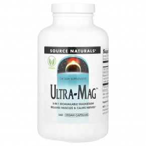 Source Naturals, Ultra-Mag ™, 360 веганских капсул в Москве - eco-herb.ru | фото