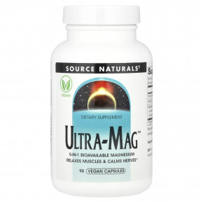 Source Naturals, Ultra-Mag ™, 90 веганских капсул - описание