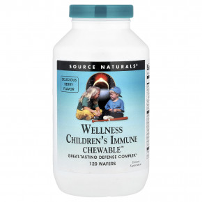 Source Naturals, Wellness Children's Immune Chewable™, с ягодным вкусом, 120 жевательных таблеток в Москве - eco-herb.ru | изображение Source Naturals, Wellness Children's Immune Chewable™, с ягодным вкусом, 120 жевательных таблеток в Москве - eco-herb.ru | фото