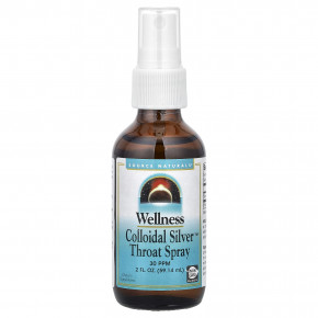 Source Naturals, Wellness Colloidal Silver™, спрей для горла, 59,14 мл (2 жидк. унции) в Москве - eco-herb.ru | фото