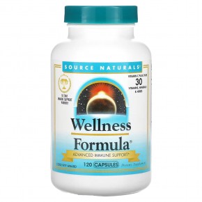 Source Naturals, Wellness Formula, улучшенная иммунная поддержка, 120 капсул - описание