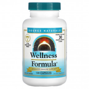 Source Naturals, Wellness Formula, улучшенная поддержка иммунитета, 120 капсул - описание | фото