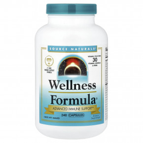 Source Naturals, Wellness Formula®, улучшенная поддержка иммунитета, 240 капсул - описание | фото