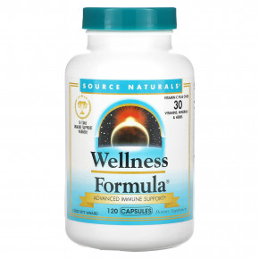 Source Naturals, Wellness Formula, улучшенная иммунная поддержка, 120 капсул - описание