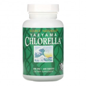 Source Naturals, Yaeyama Chlorella, 200 мг, 600 таблеток - описание