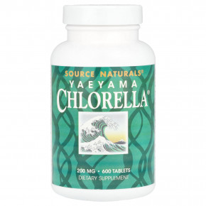 Source Naturals, Yaeyama Chlorella®, 600 таблеток (20 мг в 1 таблетке) - описание | фото