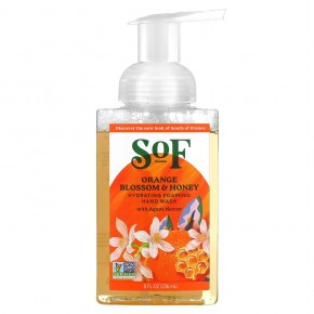 SoF, Пенка для мытья рук, цветок апельсин и мед, 8 ж. унц. (236 мл) - описание