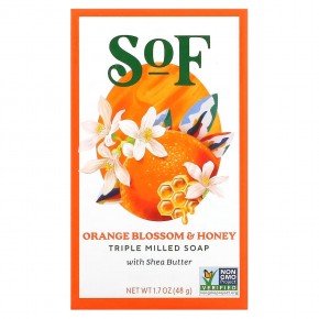 South of France, Triple Milled Bar Soap with Shea Butter, Orange Blossom & Honey, 1.7 oz (48 g) - описание