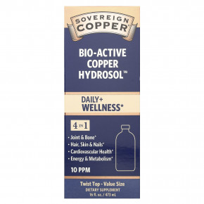 Sovereign Silver, Bio-Active Copper Hydrosol ™, 10 част. / Млн, 473 мл (16 жидк. Унций) в Москве - eco-herb.ru | фото