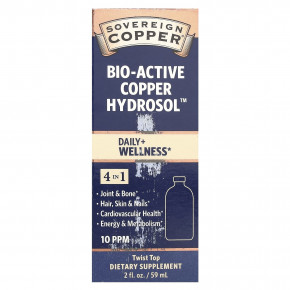 Sovereign Silver, Bio-Active Copper Hydrosol ™, 10 част. / Млн, 59 мл (2 жидк. Унции) в Москве - eco-herb.ru | фото