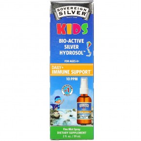 Sovereign Silver, Bio-Active Silver Hydrosol, спрей для поддержки иммунитета, для детей от 4 лет, 10 част./млн, 59 мл (2 жидк. унции) в Москве - eco-herb.ru | фото