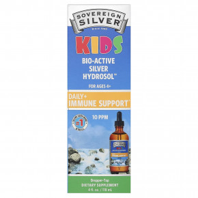 Sovereign Silver, Kids Bio-Active Silver Hydrosol™, для детей от 4 лет, 118 мл (4 жидк. унции) в Москве - eco-herb.ru | фото
