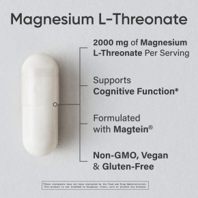 Sports Research, MAG LT ™, Magtein®, 2000 мг, 90 растительных капсул (666 мг на капсулу) в Москве - eco-herb.ru | фото