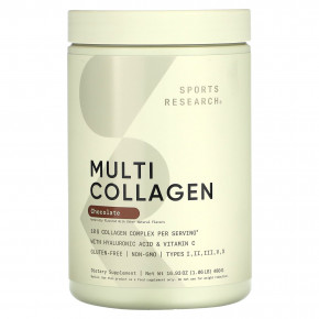 Sports Research, Multi Collagen, шоколад, 480 г (1,06 фунта) в Москве - eco-herb.ru | фото