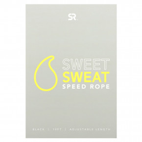 Sports Research, Скакалка Sweet Sweat Speed, черная, 1 скакалка в Москве - eco-herb.ru | фото