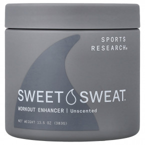 Sports Research, Sweet Sweat®, для повышения эффективности тренировок, без запаха, 383 г - описание | фото