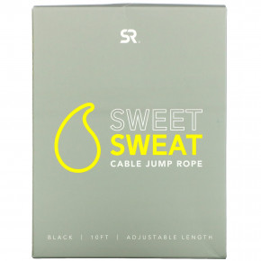 Sports Research, Sweet Sweat®, канатная скакалка, черный, 1 скакалка в Москве - eco-herb.ru | фото