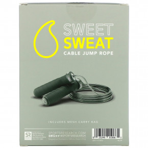 Sports Research, Sweet Sweat®, канатная скакалка, черный, 1 скакалка в Москве - eco-herb.ru | фото