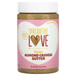 Spread The Love, Power Butter, миндальное масло с кешью, 454 г (16 унций) в Москве - eco-herb.ru | фото