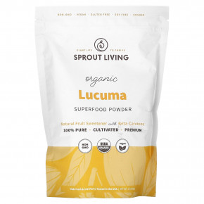 Sprout Living, Органический порошок Lucuma Superfood, 450 г (1 фунт) в Москве - eco-herb.ru | фото