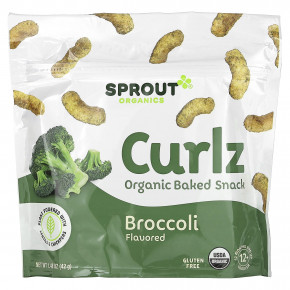 Sprout Organics, Curlz, органический запеченный снек, для детей от 12 месяцев, брокколи, 42 г (1,48 унции) (Товар снят с продажи) в Москве - eco-herb.ru | фото