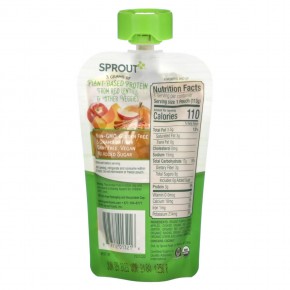 Sprout Organics, Детское питание, от 8 месяцев, тыква, яблоко, красная чечевица с корицей, 113 г (4 унции) в Москве - eco-herb.ru | фото