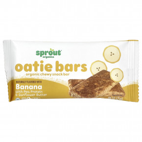 Sprout Organics, Oatie Bars, органические жевательные батончики для детей от 2 лет, с бананами, 5 батончиков, 25 г (0,88 унции) в Москве - eco-herb.ru | фото