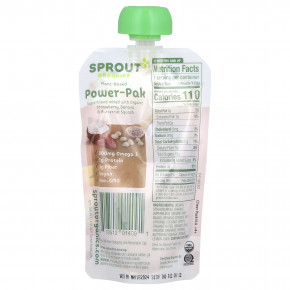 Sprout Organics, Plant-Based Power Pak, комплекс для детей от 12 месяцев, органическая клубника, банан и мускатная тыква, 113 г (4 унции) в Москве - eco-herb.ru | фото