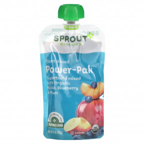 Sprout Organics, Power Pak, для детей от 12 месяцев, яблоко с суперсмесью и голубикой, 113 г (4,0 унции) (Товар снят с продажи) в Москве - eco-herb.ru | фото