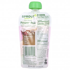 Sprout Organics, Power Pak, от 12 месяцев и старше, яблоко, абрикос и клубника, 113 г (4 унции) в Москве - eco-herb.ru | фото