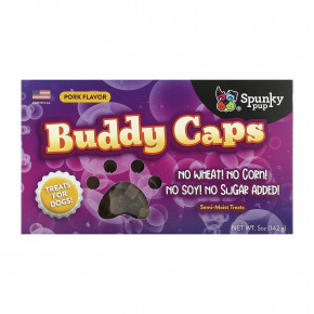 Spunky Pup, Buddy Caps, лакомства для собак, со вкусом свинины, 142 г (5 унций) (Товар снят с продажи) в Москве - eco-herb.ru | фото