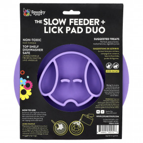 Spunky Pup, The Slow Feeder и подушечки для лизания, дуэт, для собак и кошек, 1 подушечка в Москве - eco-herb.ru | фото