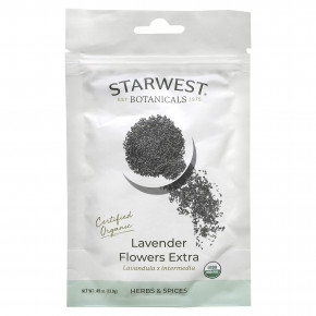 Starwest Botanicals, Органические цветки лаванды, 13,9 г (0,49 унции) в Москве - eco-herb.ru | фото