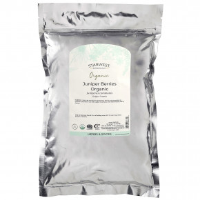 Starwest Botanicals, органические ягоды можжевельника, цельные, 453,6 г (1 фунт) в Москве - eco-herb.ru | фото
