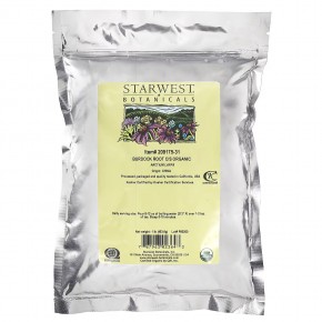 Starwest Botanicals, Органический корень лопуха C/S корень, 453,6 г (1 фунт) в Москве - eco-herb.ru | фото