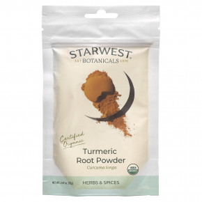 Starwest Botanicals, Органический порошок из корня куркумы, 70 г (2,47 унции) в Москве - eco-herb.ru | фото