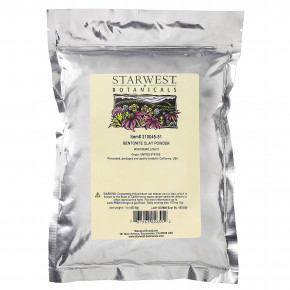 Starwest Botanicals, Порошок из бентонитовой глины, 453,6 г (1 фунт) в Москве - eco-herb.ru | фото