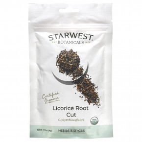 Starwest Botanicals, Сертифицированный органический корень солодки, 45 г (1,59 унции) в Москве - eco-herb.ru | фото