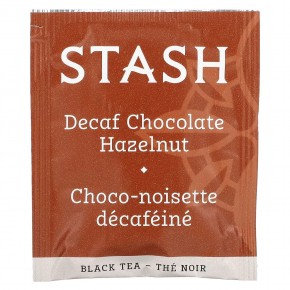 Stash Tea, Black Tea, шоколад без кофеина с фундуком, 18 чайных пакетиков, 36 г (1,2 унции) в Москве - eco-herb.ru | фото