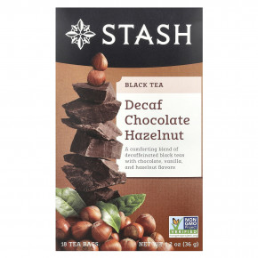 Stash Tea, Black Tea, шоколад без кофеина с фундуком, 18 чайных пакетиков, 36 г (1,2 унции) (Товар снят с продажи) в Москве - eco-herb.ru | фото