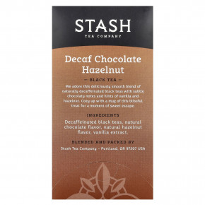 Stash Tea, Black Tea, шоколад без кофеина с фундуком, 18 чайных пакетиков, 36 г (1,2 унции) (Товар снят с продажи) в Москве - eco-herb.ru | фото