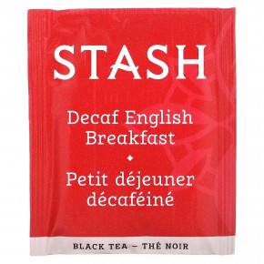 Stash Tea, черный чай, английский завтрак без кофеина, 18 чайных пакетиков, 36 г (1,2 унции) в Москве - eco-herb.ru | фото