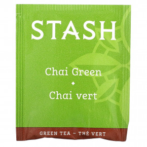 Stash Tea, Green Tea, Chai Green, 20 чайных пакетиков, 38 г (1,3 унции) в Москве - eco-herb.ru | фото