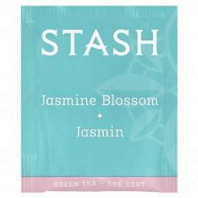 Stash Tea, зеленый чай, цветы жасмина, 20 чайных пакетиков, 38 г (1,3 унции) в Москве - eco-herb.ru | фото