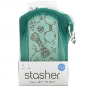 Stasher, Go Bag, зеленый, 1 пакетик, 532 мл (18 жидк. Унций) в Москве - eco-herb.ru | фото