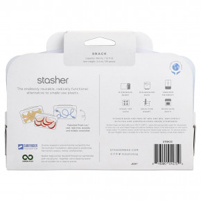 Stasher, многоразовый силиконовый контейнер для пищевых продуктов, для снеков, прозрачный, 355 мл (12 жидк. унций) в Москве - eco-herb.ru | изображение Stasher, многоразовый силиконовый контейнер для пищевых продуктов, для снеков, прозрачный, 355 мл (12 жидк. унций) в Москве - eco-herb.ru | фото