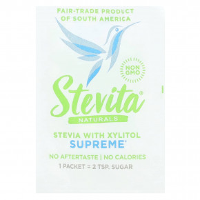 Stevita, Naturals, стевия с ксилитолом, Supreme, 50 пакетиков по 50 г (1,8 унции) в Москве - eco-herb.ru | фото