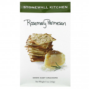 Stonewall Kitchen, Down East Crackers, розмарин и пармезан, 142 г (5 унций) - описание